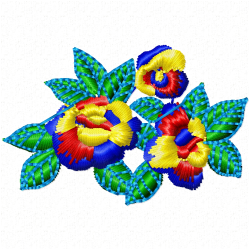 Flowers And Tree Embroidery Design 7